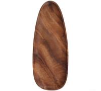 Plateau en bois de noyer avec forme irrégulière et finition polie uniformément pour servir des friandises à l'heure du thé et des produits frais (D)
