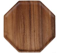 Plateau en bois de noyer avec forme irrégulière et finition polie uniformément pour servir des friandises à l'heure du thé et des produits frais (N)