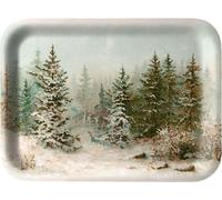 Plateau en bois Forêt de Noël Sapins