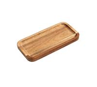 Plateau en Bois Imperméables, Assiette Creuse Antidérapant Huile Végétale, Plat à Fruits Apéritif à Bord Relevé, pour Service de Table, Goûter et Décoration, Fruits, Noix, Desserts, Boissons