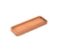 Plateau en Bois Imperméables, Assiette Creuse Antidérapant Huile Végétale, Plat à Fruits Apéritif à Bord Relevé, pour Service de Table, Goûter et Décoration, Fruits, Noix, Desserts, Boissons