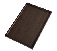 Plateau en bois léger pour servir des aliments pour la cuisine, les fêtes et l'heure du thé, avec prévention des déversements et finition lisse (38 x 25 x 2 cm)