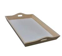 Plateau en bois naturel. À peindre. Mesures (largeur/fond):52*36 cms.