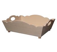 Plateau en bois naturel. À peindre. Travaux manuels. Mesures : 35*27*12 cms.