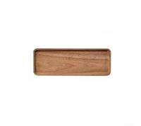 Plateau en bois naturel pour organiser les articles sur une commode ou une table basse tout en améliorant la décoration et la fonctionnalité de la chambre à coucher et du salon (taille L)