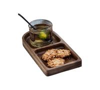 Plateau en Bois - Porte-Objets à Compartiments,Plateau Bois avec Sections | pour Cuisine Apéritif Bonbons Lait Fruits Légumes Noix