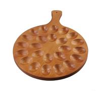 Plateau en bois pour porte-œufs avec poignée conçu pour 24 œufs viillés pour servir des fêtes et organiser la cuisine