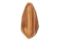 Plateau en bois pour servir des aliments et des boissons, fabriqué avec un broyage fin et un polissage, adapté pour une présentation organisée à diverses occasions de repas (L)