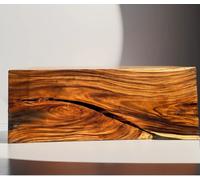 Plateau en bois tropical - Plateau de table massif en bois d'arbre de pluie Plateau 7 - 203x79x7,5 cm
