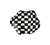 Plateau en céramique à damier for bijoux, assiette de rangement for bagues, boucles d'oreilles, dessert, décoration la maison, organisateur bureau, vaisselle cuisine Pour colliers et bracelets(Back)