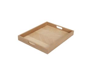 Plateau en chêne massif beige, polyvalent - Hübsch, Structure - 45x35x5 cm