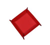 Plateau en cuir Plateau de rangement rectangulaire pliable en cuir PU et velours, idéal for les jeux société, clés, la monnaie autres petits objets(Color 12)