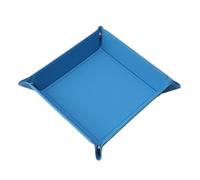 Plateau en cuir Plateau de rangement rectangulaire pliable en cuir PU et velours, idéal for les jeux société, clés, la monnaie autres petits objets(Color 13)