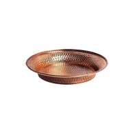 Plateau en cuivre martelé, soucoupe à fruits, design en laiton, lustre de bon augure pour la décoration de la maison, centre de table, polyvalent pour servir du café ou des bijoux