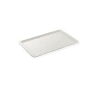 Plateau EN en Polyester blanc laiteux avec petits points L 530 mm l 370 mm
