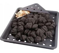 Plateau en fonte pour charbon de bois pour barbecue à gaz Plaque de cuisson carrée Plateau perforé