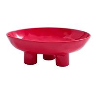 Plateau en marbre - Organisateur de plateau de vanité décoratif for commode de chambre à coucher, décoration d'intérieur moderne for table basse ou console(Red)