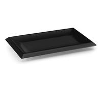 Lacor 63542 - Plateau rectangulaire classique en mélamine 30x22x2cm - Noir