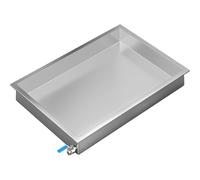 Plateau en Métal, Plat Inox 304 pour Pots de Fleurs, Bac de Vidange de Machine à Laver, Bac à Huile pour Plantes en Pot, Climatiseur et Cuisine(80x60x10 cm/31x24x4 in)