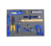 Plateau en mousse 560 x 400 x 35 cm avec feuilles diverses, idéal pour l'organisation et la protection des matériaux dans divers environnements.