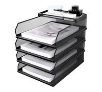 Plateau en Papier - Organisateur de Bureau | Bureau Bien rangé | Bureaux A4 File Tray Organisateur Paper Trieur pour Office Home ou École Détente des Documents Vertical Fichier Fichier Papier Papiers
