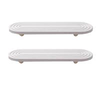Plateau en pierre à séchage rapide, antidérapant à séchage rapide, plateau absorbant l'eau pour cuisine, salle de bain, panier d'évier à séchage rapide (2, blanc)