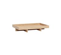 Plateau en placage de chêne clair beige, rectangulaire - Hübsch, Elevate - 46x33x8 cm
