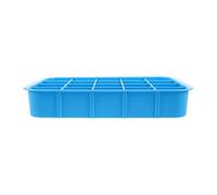 Plateau en Plastique de Distribution de Remède Bleu | Compartiments Divisés Zone de Numérotation Visuelle Bords Relevés Nettoyage Facile et Prévention des Débordements