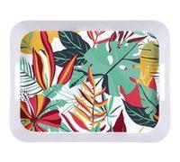 Plateau en plastique paradis exotique (41x32cm) - ANTILLES - ALTOBUY Blanc
