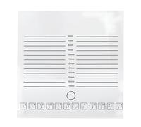 Plateau en plastique pour extensions de cils 20 x 20 cm, grand plateau à cils avec échelle transparente et 12 types de courbures, palette de cils à double rangée pour artistes de