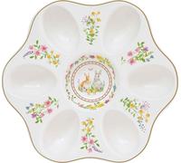 Plateau en porcelaine pour œufs de Pâques Joyeuses Pâques