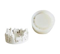Plateau en résine de Noël - Moule en silicone robuste - Facile à libérer - Moules pour l'artisanat de porte-bijoux et de plaques décoratives - Design creux - Décoration