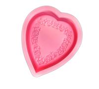 Plateau en résine en forme de cœur, moule en Silicone de qualité alimentaire, plat polyvalent, moules en Silicone pour porte-rosaire, savon, plateau de rangement de bijoux, fonte en élastomère en de