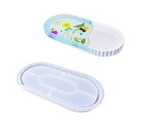 Plateau en résine en forme de fleur en silicone robuste pour travaux manuels, supports de bijoux et assiettes décoratives en silicone