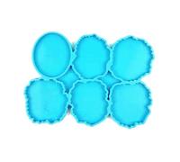 Plateau En Résine Époxy, Moule À Six Cercles Irréguliers Support En Silicone, Moule De Décoration, Bricolage Artisanat Décorations Outils De Moulage, Offre Spéciale