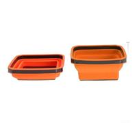 Plateau en silicone à aimant puissant avec design carré pliable pour organiser vis, écrous, rondelles et autres composants métalliques (orange)