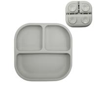 Plateau en silicone à compartiments pour table à manger, cuisine, salon, plat de service polyvalent, récipient alimentaire 18,7 x 18 x 3 cm DZh250 (I, 18.7X18X3CM)