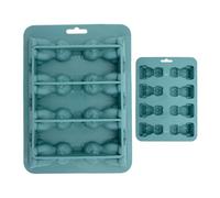 Plateau en silicone en forme d'animal de compagnie - 21,8 x 15,8 x 3 cm, 130 g, sans odeur, flexible, réutilisable, 8 grilles | Boisson froide rafraîchissante, accessoire de fête sur le thème des