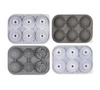 Plateau en silicone pour boules de glace - Pour les réunions de maison et les décorations de boissons - Accessoires pour boissons - Anti-éclaboussures - Pour les fêtes
