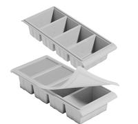 Plateau en silicone pour congélateur, récipient hermétique de stockage d'aliments, moule en cube pour sauce à soupe au bouillon, outil pour cuire et congeler la préparation des repas