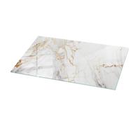 Plateau en verre 100x50 Marbre élégant avec veines, décoration haut de gamme bords polis Tulup