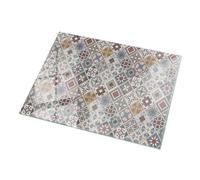 Plateau en Verre 120x80 cm Carré Verre Trempé Decoratif Décor Élégant Durable pour Le Salon, la Cuisine et la Salle à Manger Surface Lisse - Motif Mosaïque avec Ornements