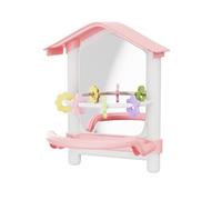 Plateau en verre pour oiseaux - Jouet odontologique à mâcher - Construction en polystyrène - Installation facile - Cage à oiseaux