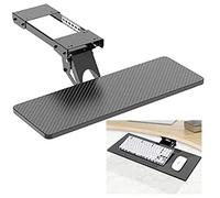 Plateau ergonomique pour clavier avec tapis de souris coulissant, étagère d'extension de bureau, glissement réglable, solution peu encombrante sous le bureau pour plus de confort et de productivité