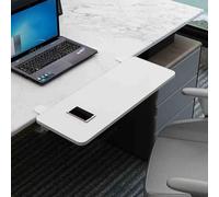Plateau ergonomique pour clavier de bureau, plateforme d'extension de clavier réglable, support de bras pliable, extension de bureau peu encombrante, rangement pratique, parfait pour le bureau à