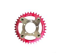 Plateau et adaptateur pour vélo électrique pour moteur d'entraînement Bafang 0102 avec pignon 104BCD 32T 34T 36T 38T Pièce de rechange pour vélo électrique (36T rouge)
