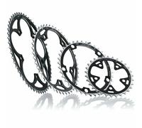 Miche Plateau extérieur Supertype 52 dents 130 BCD Shimano 5 branches Noir/Argent 9/10 vitesses