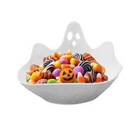 Plateau Fantôme | Assiette Halloween Décorative | Plat Fantôme De Présentation Stable Apéritif | Vaisselle Abs Blanche pour Desserts Et Snacks, Design Captivant, IDéale Table Fête Cuisine ÉVénement