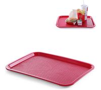 Plateau Fast Food en polypropylène 30,5 x 41,5 cm - Rouge