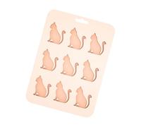 Plateau flexible en forme de chat, moules à glaçons faits à la main, Texture en Silicone, parfait pour les cafés de cuisine ou tout besoin de glaçons, plateau pour